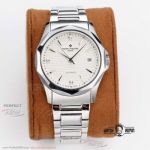 Perfect Replica Patek Philippe White Index Dial Stainless Steel Bezel 39mm Watch